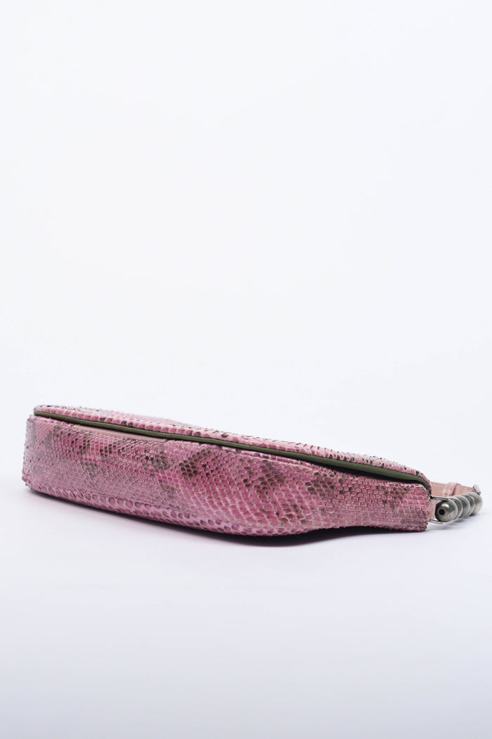 RARE Christian Dior Pink Python Malice Shoulder Bag