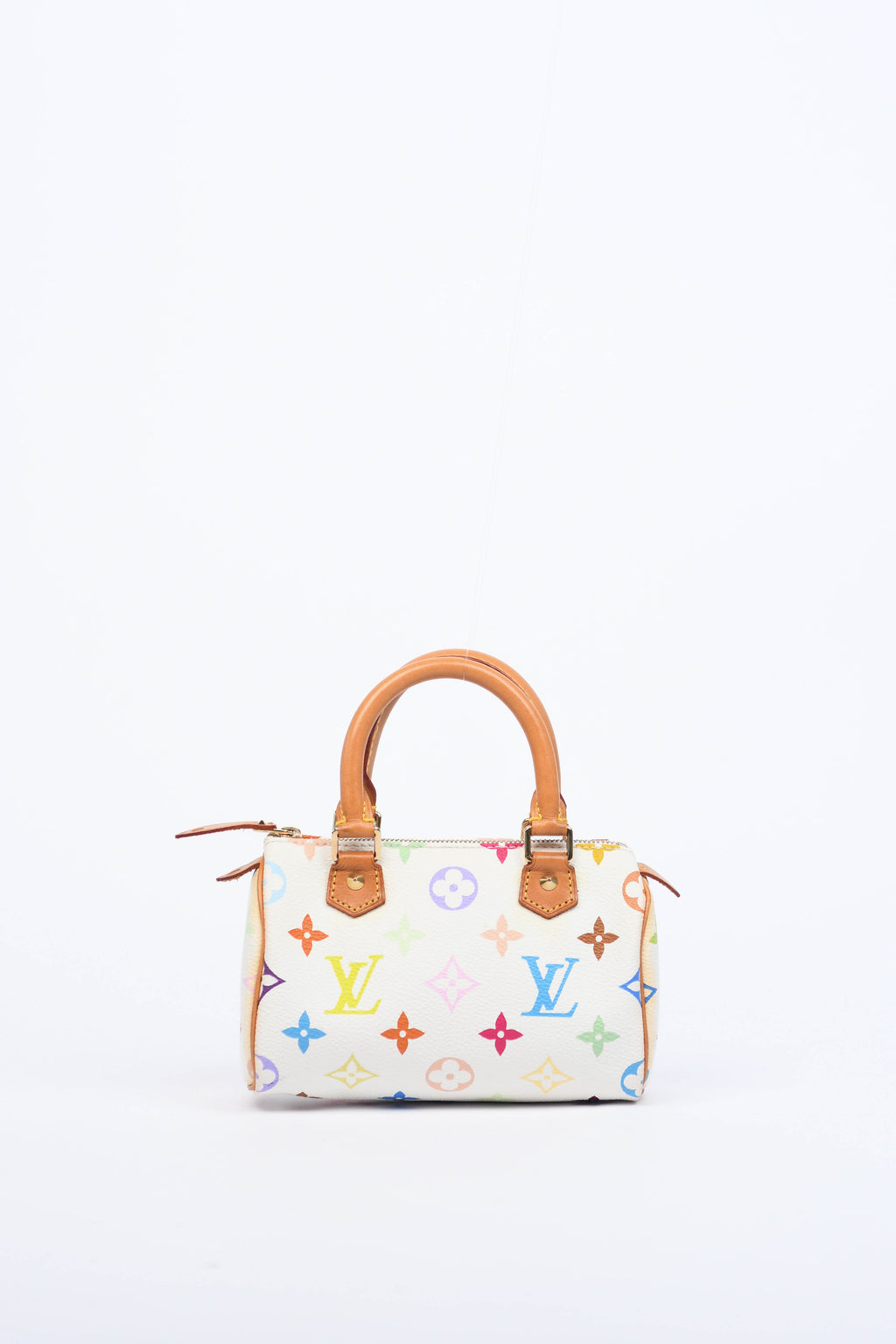 2000s Louis Vuitton x Takashi Murakami White Multicolour Nano Speedy