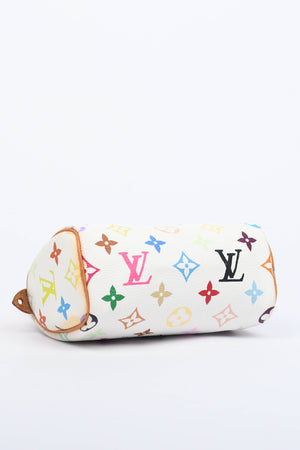 2000s Louis Vuitton x Takashi Murakami White Multicolour Nano Speedy