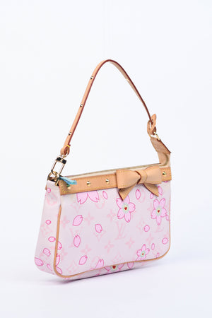 RARE Louis Vuitton x Takashi Murakami Pink Cherry Blossom Pochette Accessoires