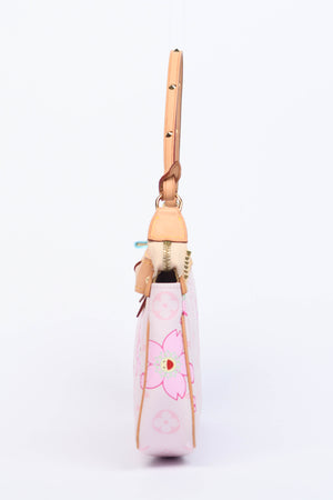 RARE Louis Vuitton x Takashi Murakami Pink Cherry Blossom Pochette Accessoires