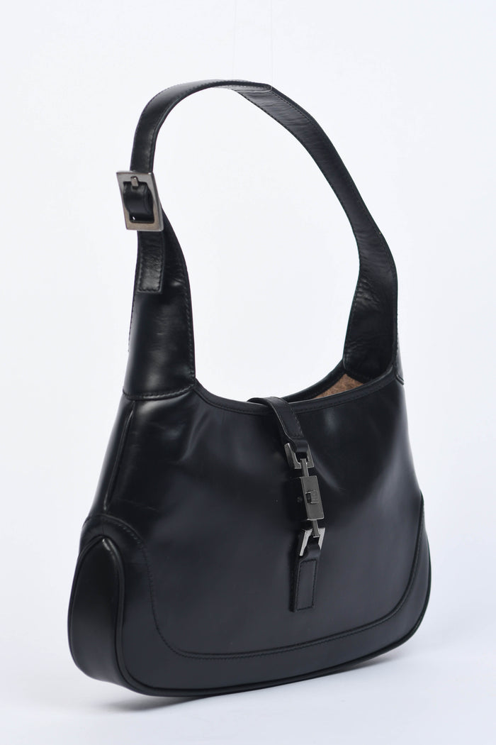 Vintage Gucci Black Leather Small Jackie Bag