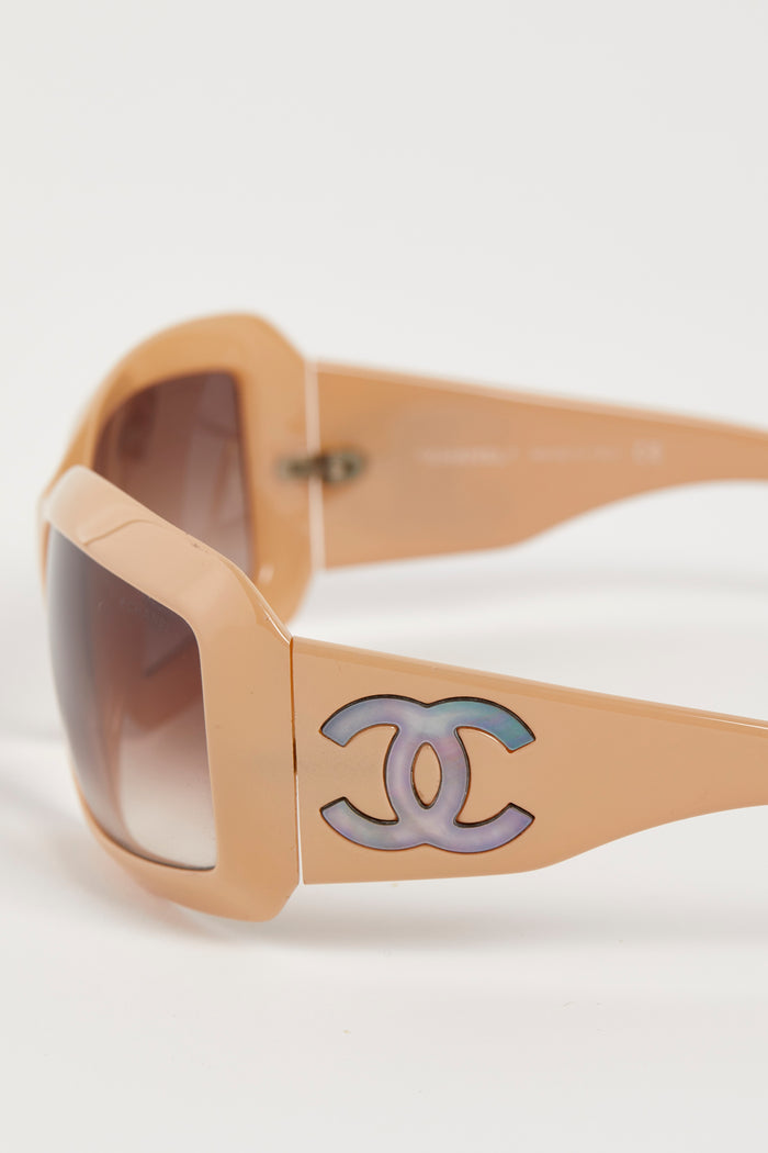 Y2K Chanel Mother of Pearl CC Sunglasses