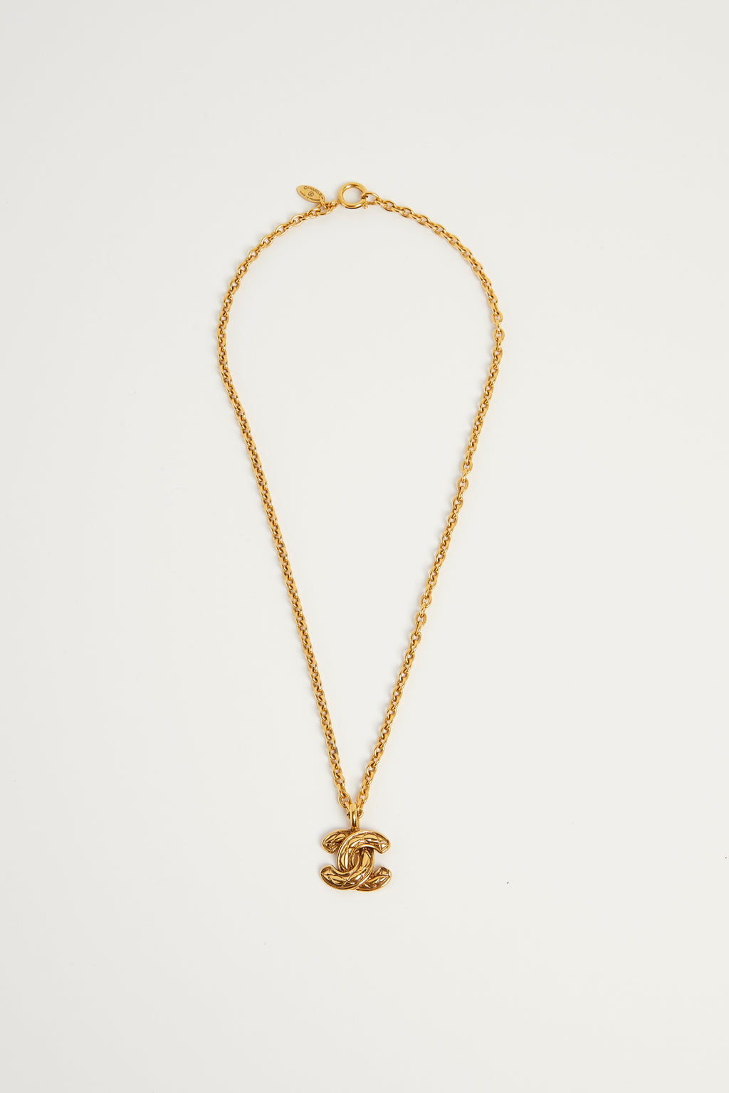 Vintage Chanel CC 24k Gold Plated Necklace