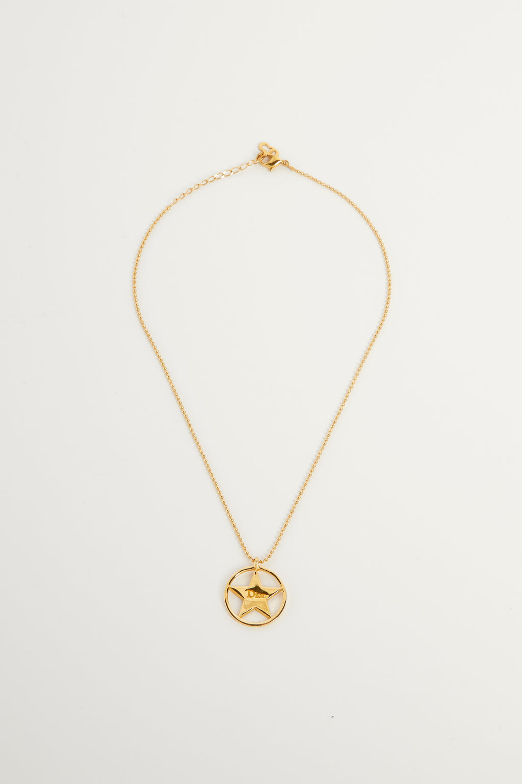 Y2K Christian Dior Red Star Gold Necklace