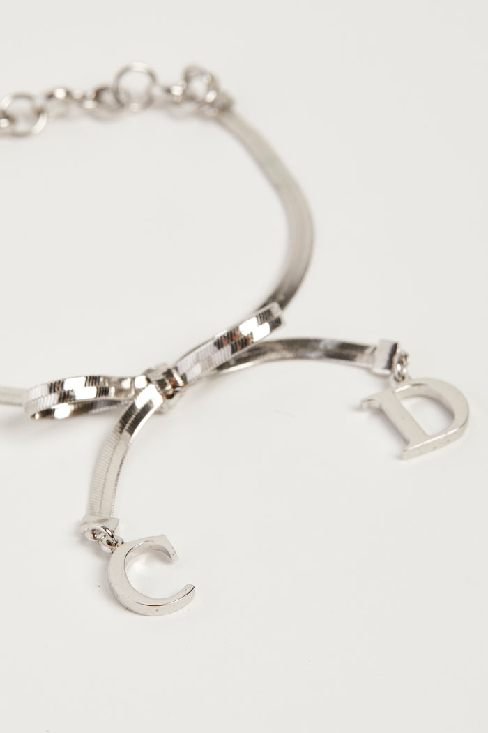 RARE Christian Dior Silver Bow Bracelet