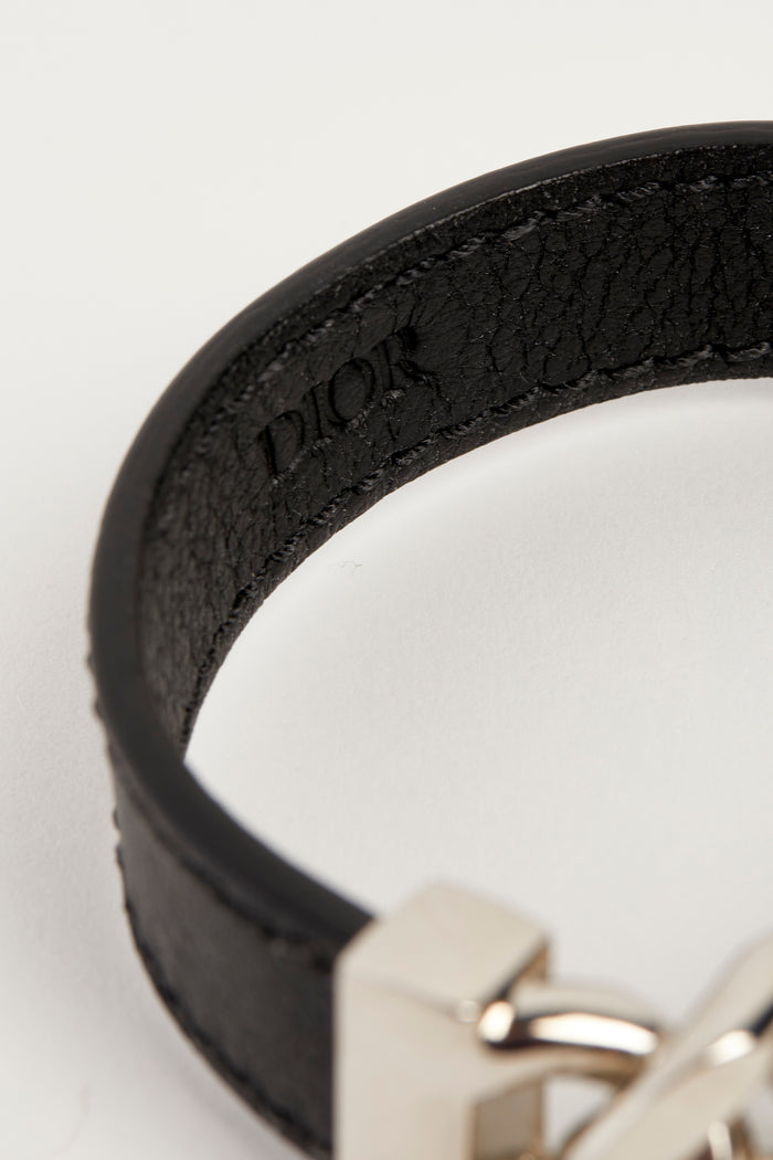 2010s Christian Dior Chain Leather Bracelet