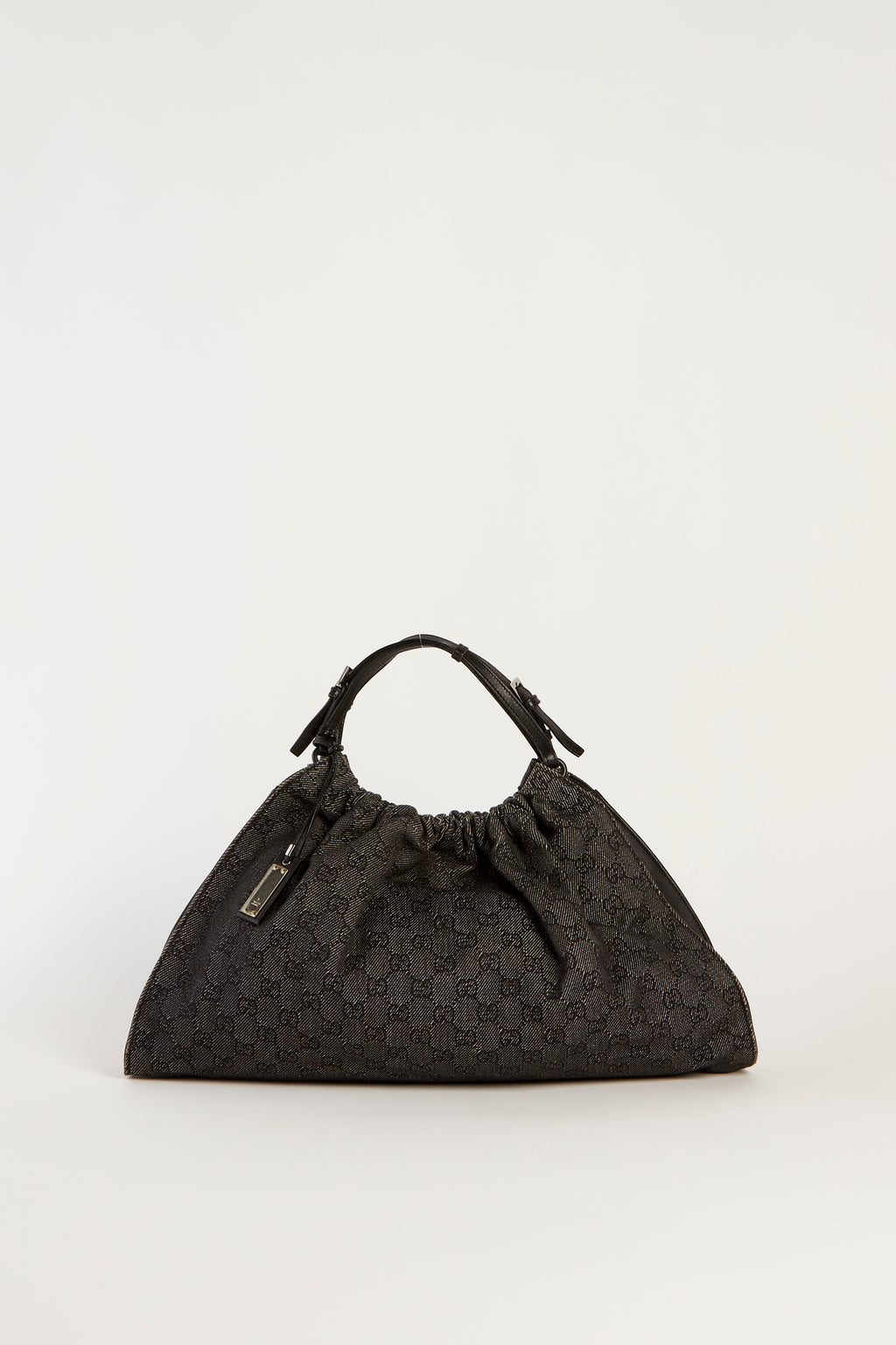 Vintage Gucci Classic GG Monogram Gathered Shoulder Bag