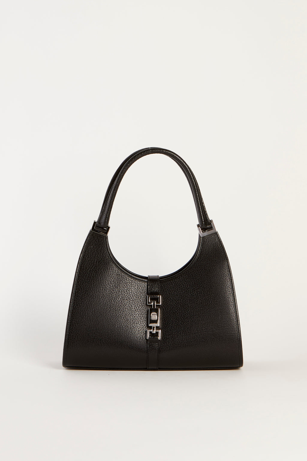 Vintage Gucci Black Leather Jackie Shoulder Bag