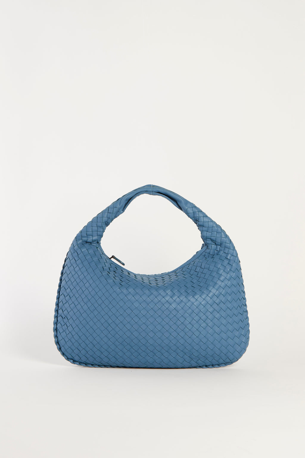 Vintage Bottega Veneta Baby Blue Intrecciato Shoulder Bag