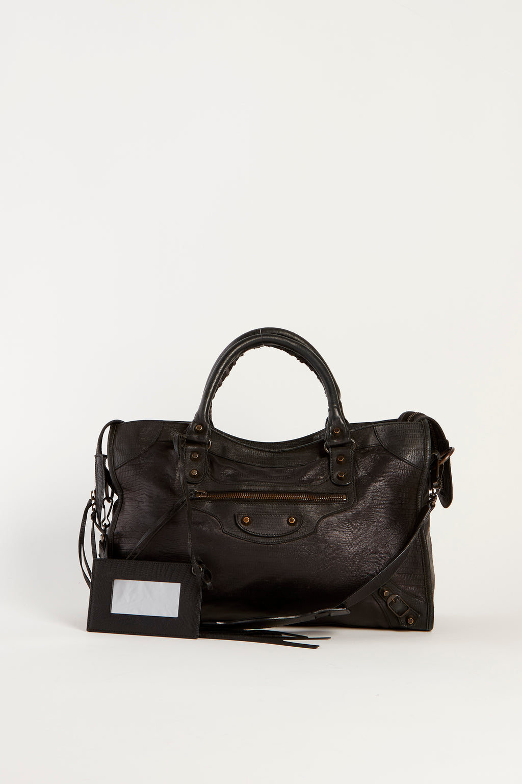 Y2K Balenciaga Black Leather Limited Edition City Bag