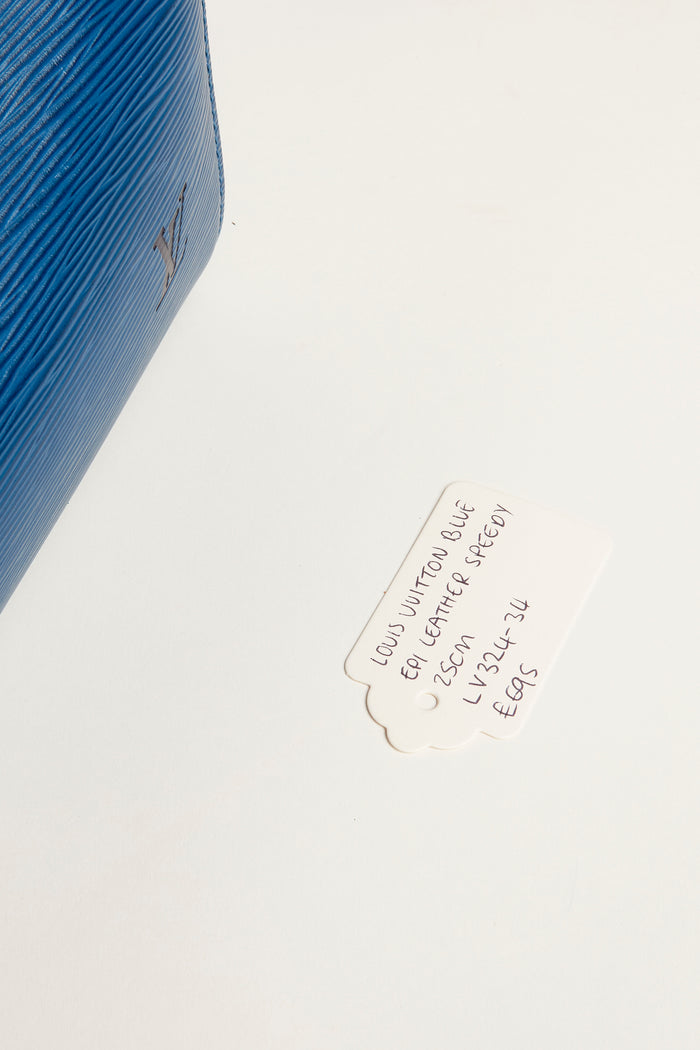 Vintage Louis Vuitton Blue Epi Leather Speedy 25cm
