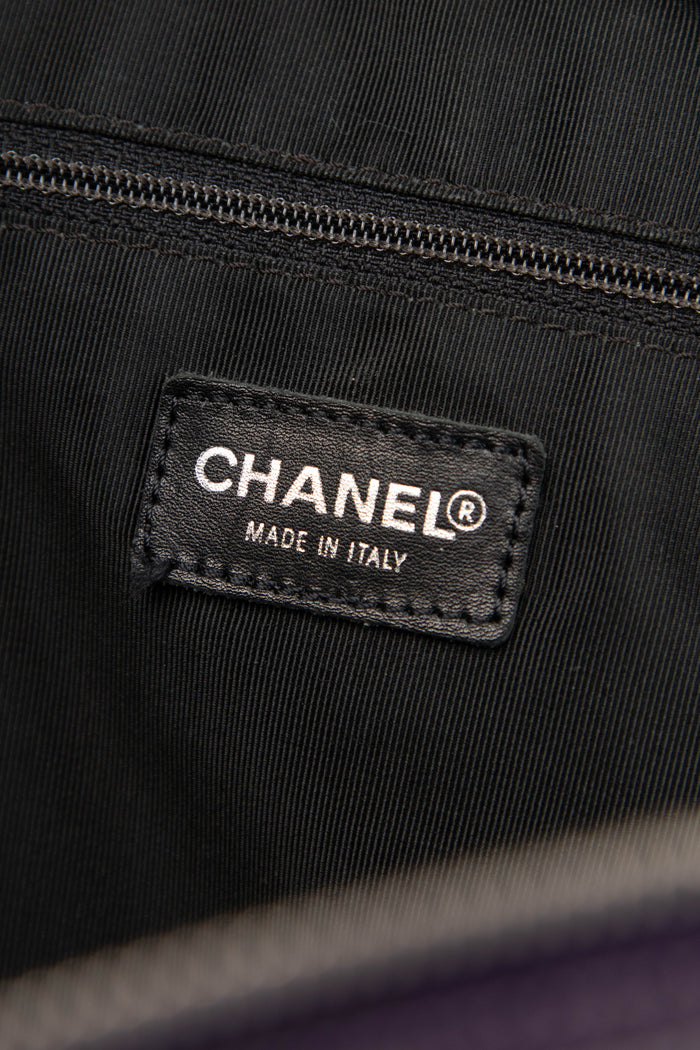 2000s Chanel Purple Caviar Leather Top Handle Bag