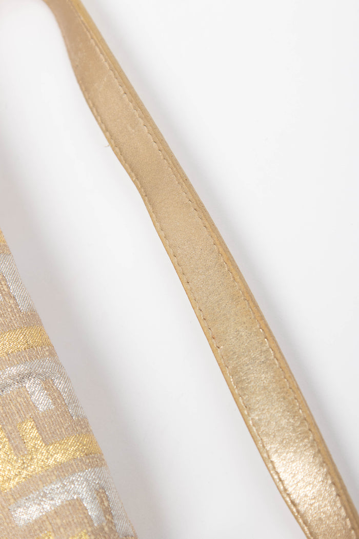 RARE Vintage Fendi Metallic Zucca Baguette Shoulder Bag