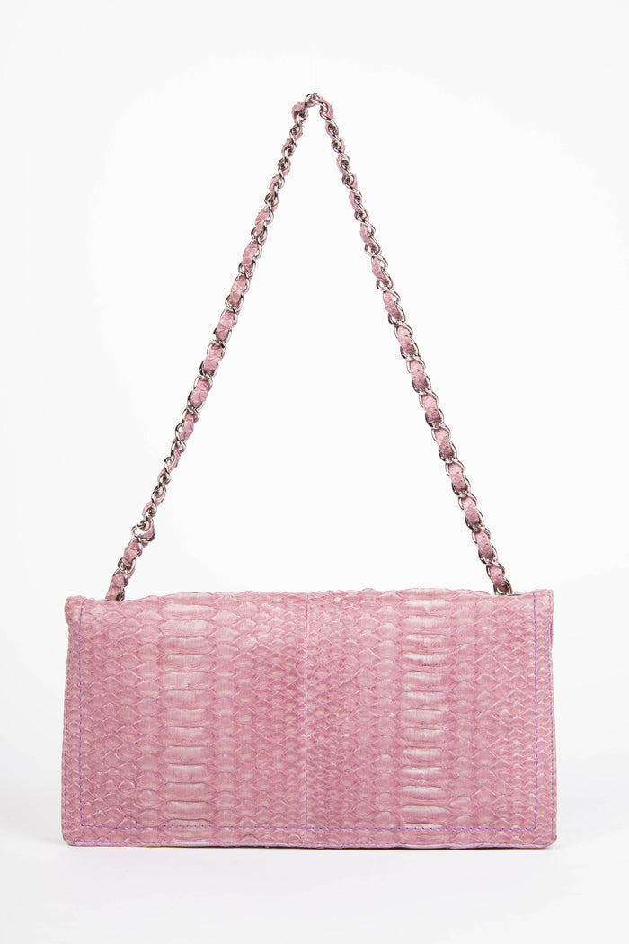RARE 2006 Chanel Lilac Python Shoulder Bag