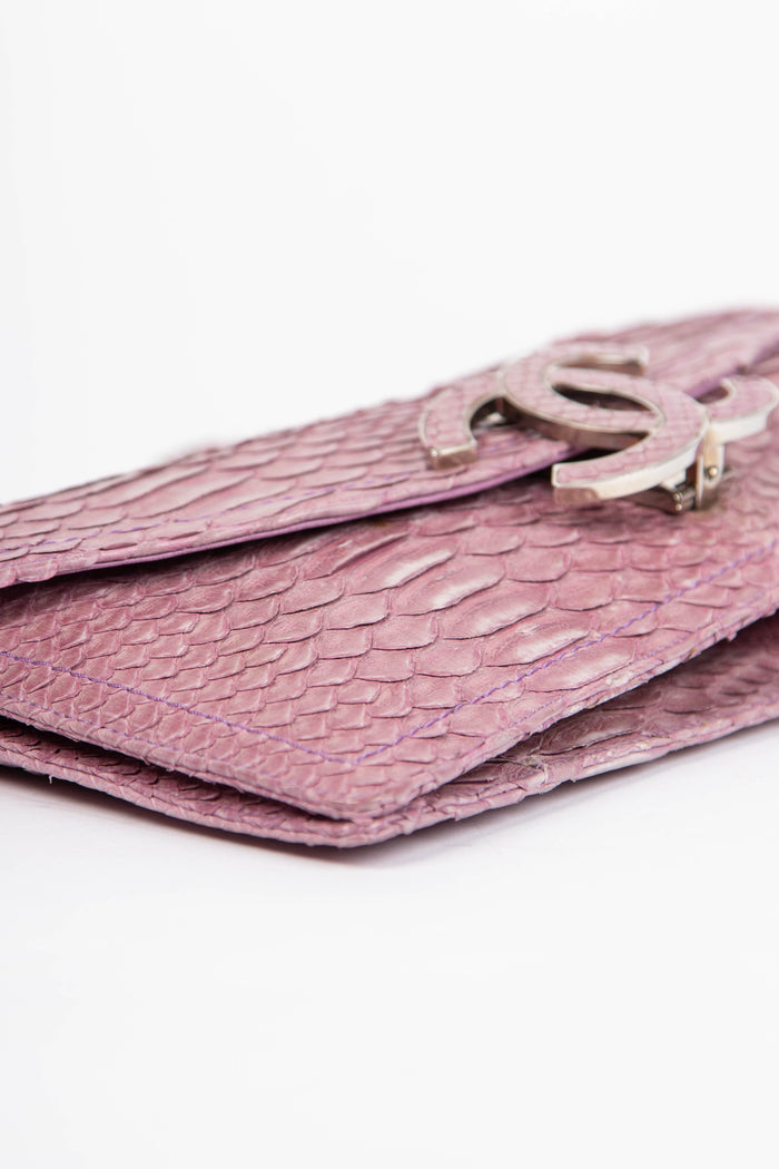RARE 2006 Chanel Lilac Python Shoulder Bag