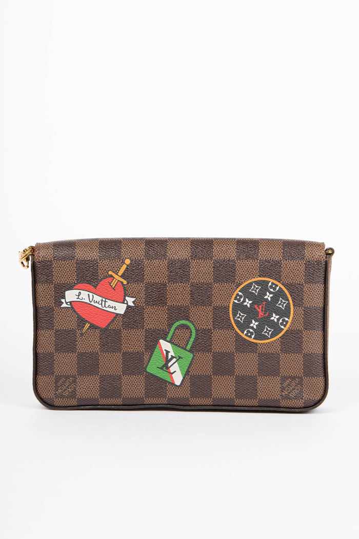 2018 Louis Vuitton Damier Ebene Pochette Felicie