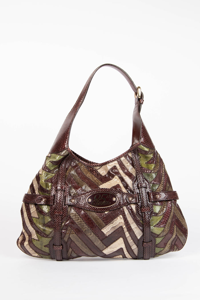 RARE 2006 Limited Edition Gucci Python Horsebit Shoulder Bag