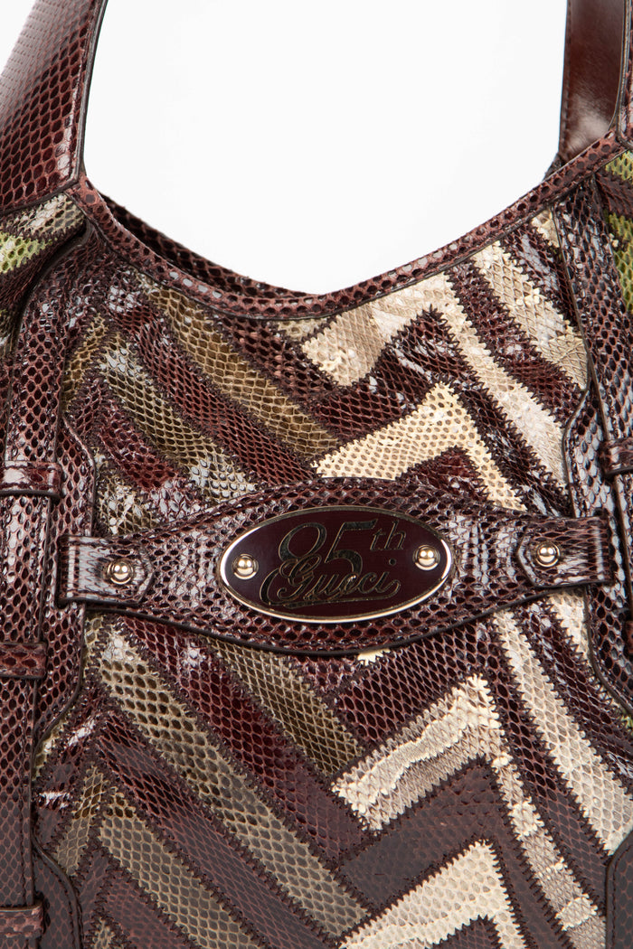 RARE 2006 Limited Edition Gucci Python Horsebit Shoulder Bag