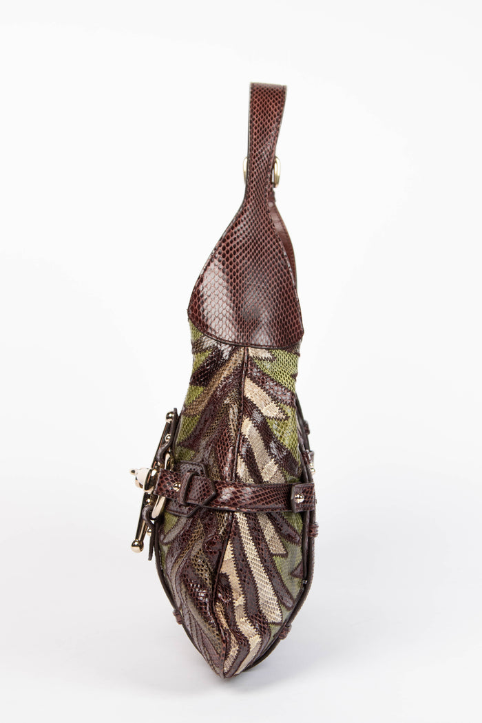 RARE 2006 Limited Edition Gucci Python Horsebit Shoulder Bag