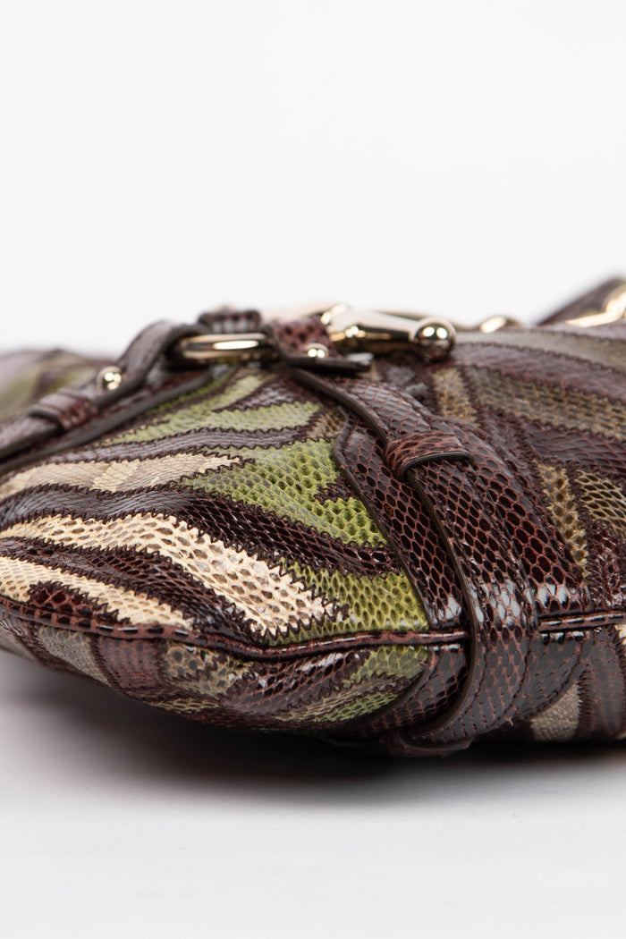 RARE 2006 Limited Edition Gucci Python Horsebit Shoulder Bag