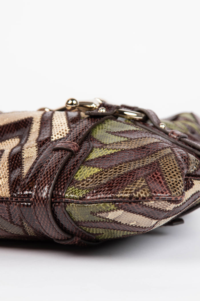 RARE 2006 Limited Edition Gucci Python Horsebit Shoulder Bag