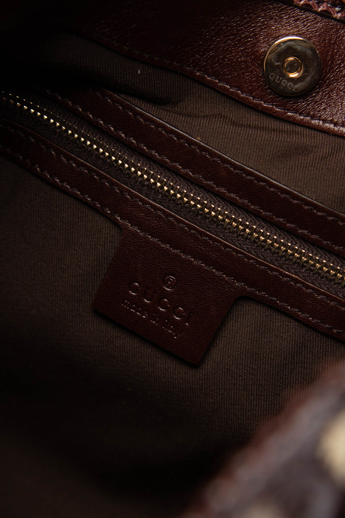 RARE 2006 Limited Edition Gucci Python Horsebit Shoulder Bag