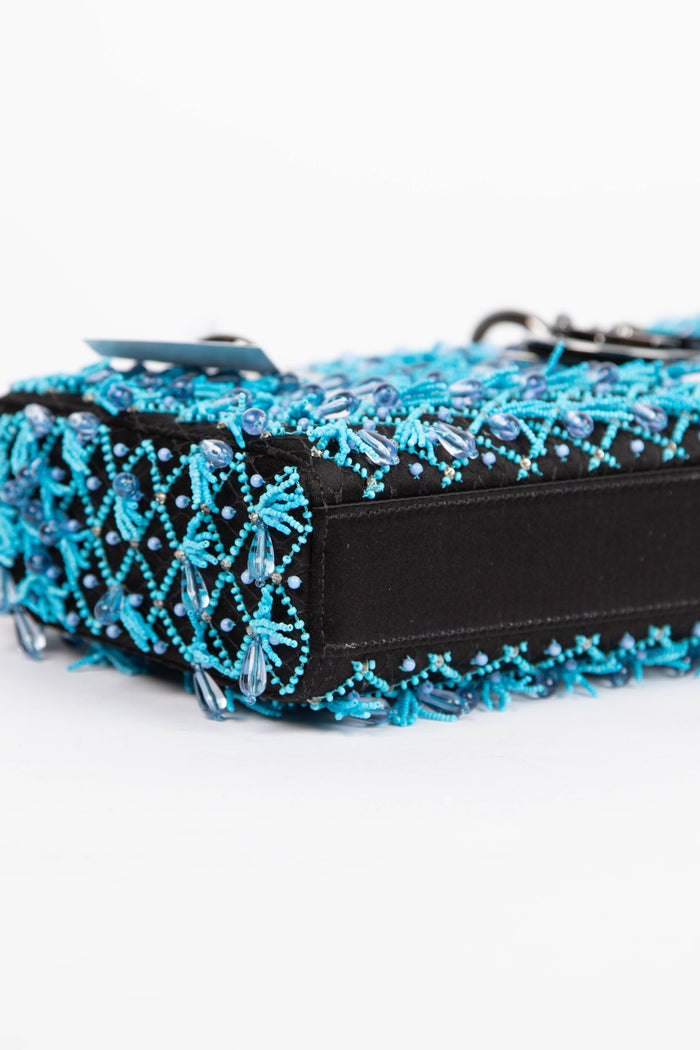 RARE 2022 Christian Dior Bead Embellished Lady D-Joy Top Handle Bag