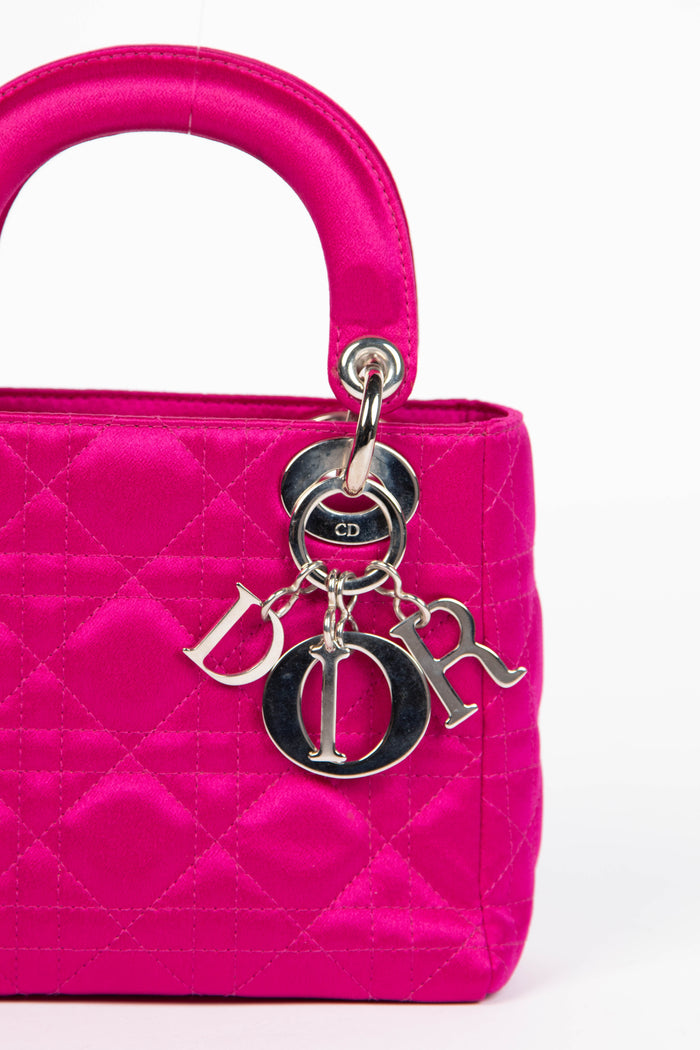 2007 Christian Dior Pink Satin Mini Lady Dior