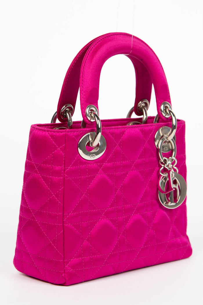 2007 Christian Dior Pink Satin Mini Lady Dior