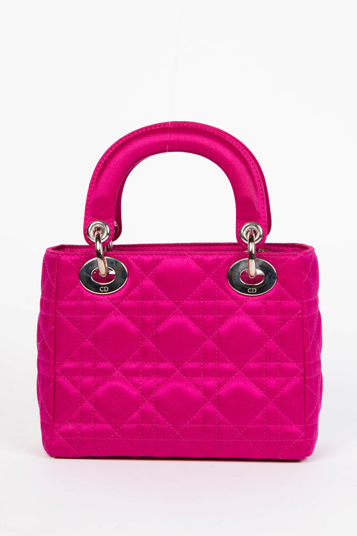 2007 Christian Dior Pink Satin Mini Lady Dior