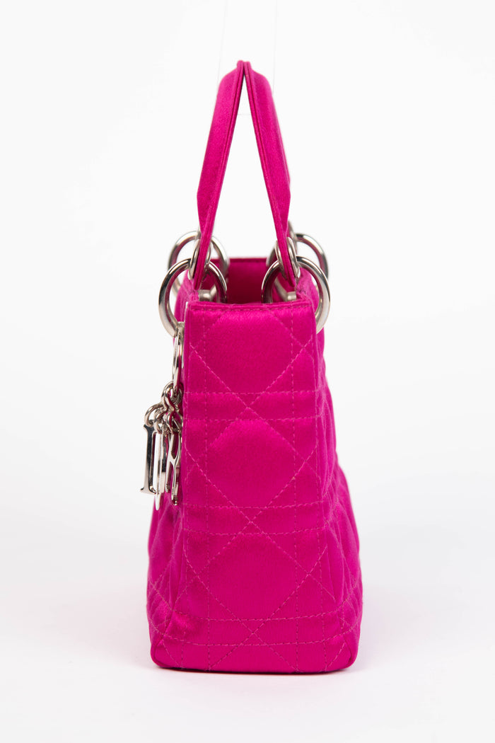 2007 Christian Dior Pink Satin Mini Lady Dior