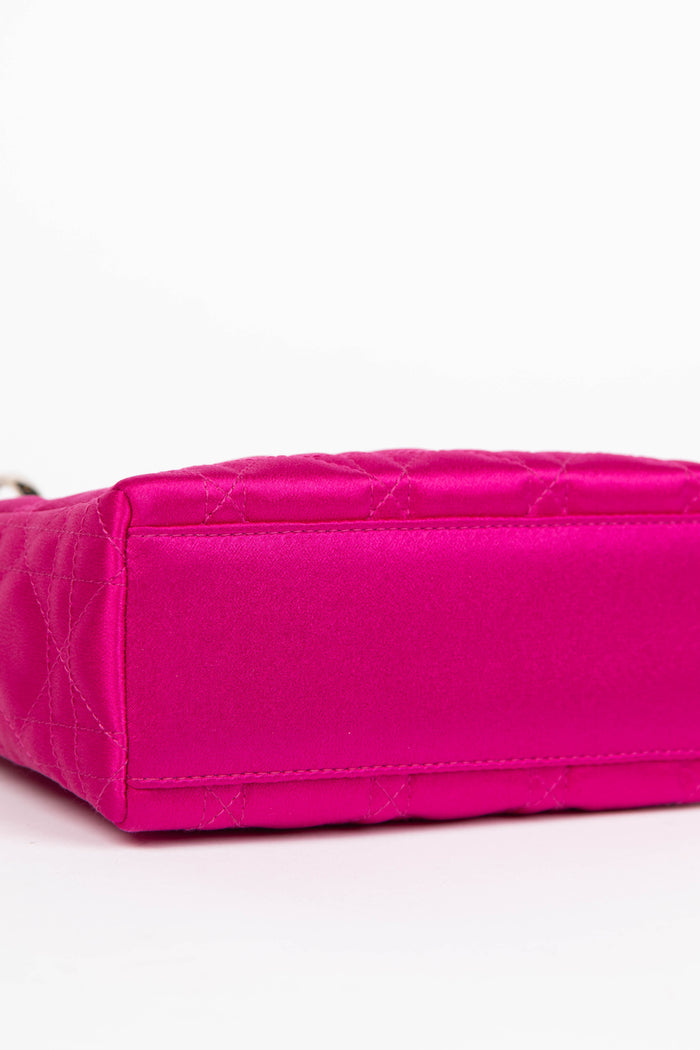 2007 Christian Dior Pink Satin Mini Lady Dior