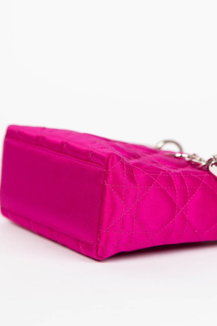 2007 Christian Dior Pink Satin Mini Lady Dior