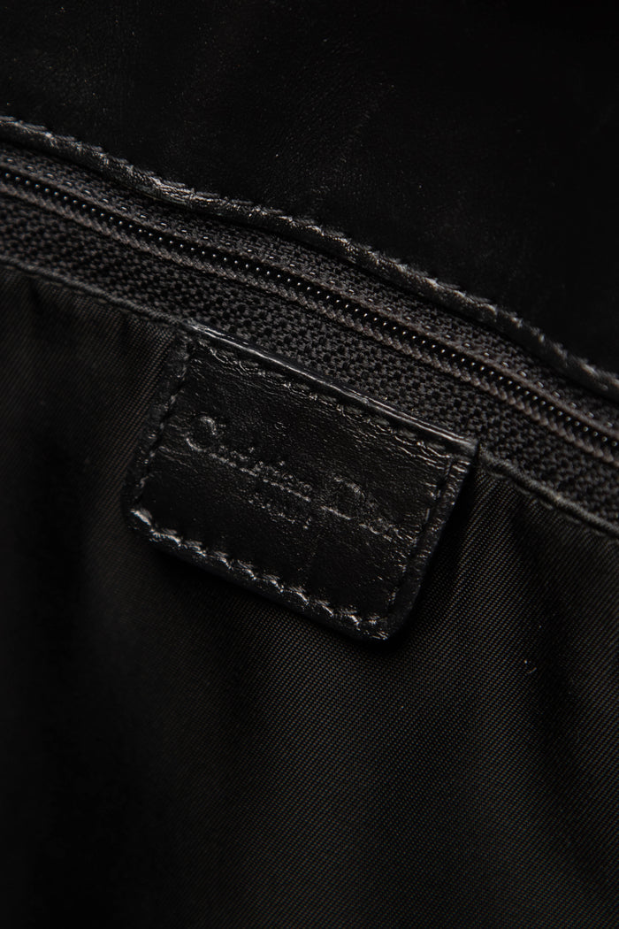 2000s Christian Dior Black Monogram Canvas Street Chic Tote Bag