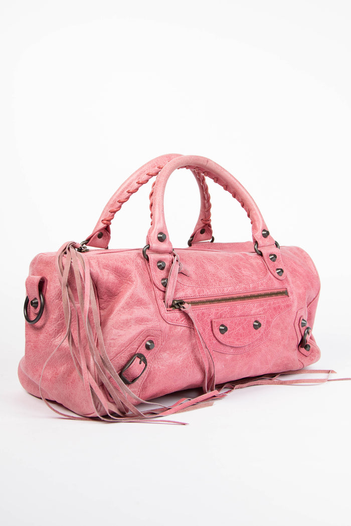 2000s Balenciaga Pink Leather Twiggy Bag