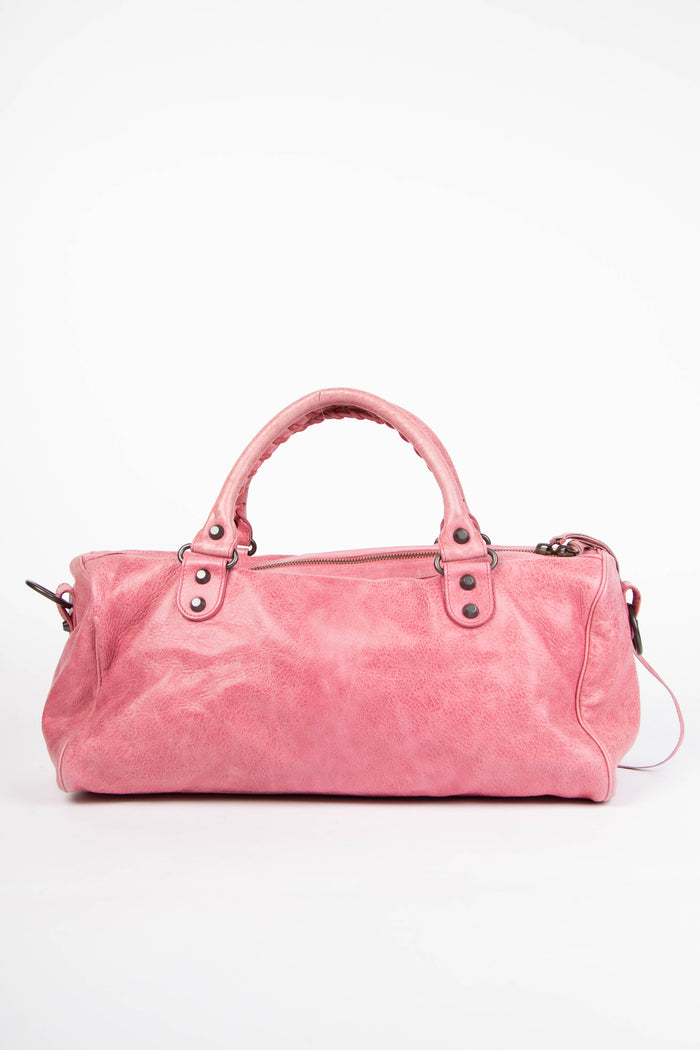 2000s Balenciaga Pink Leather Twiggy Bag