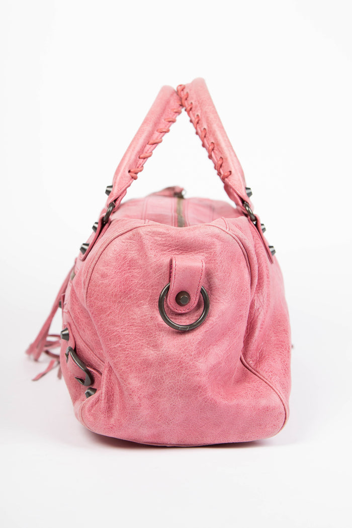 2000s Balenciaga Pink Leather Twiggy Bag