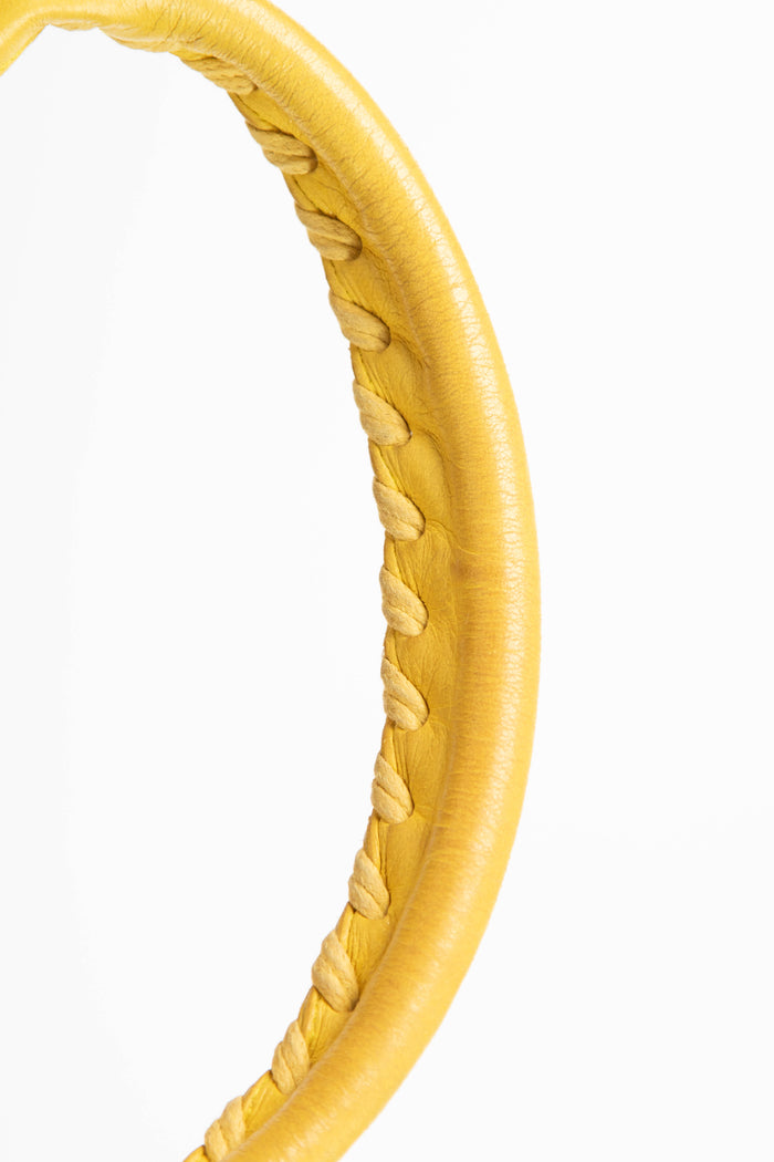 2010s Balenciaga Yellow Leather City Bag with Giant SHW