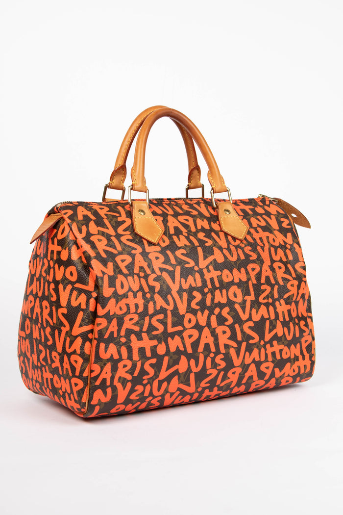 SUPER RARE Louis Vuitton x Stephen Sprouse Orange Graffiti Speedy 30cm