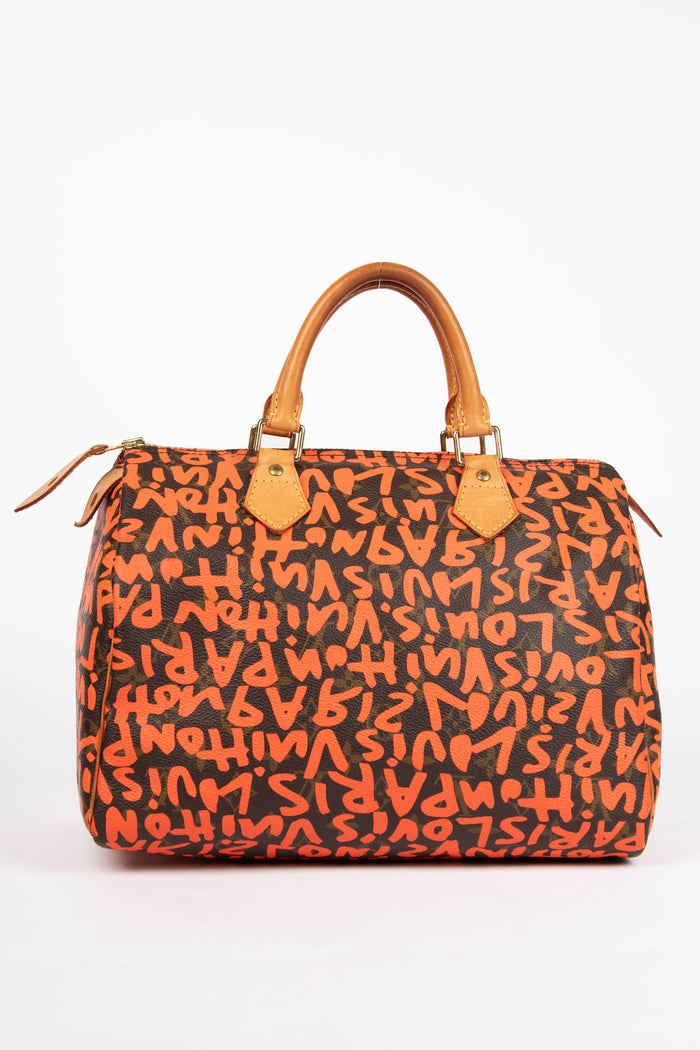 SUPER RARE Louis Vuitton x Stephen Sprouse Orange Graffiti Speedy 30cm