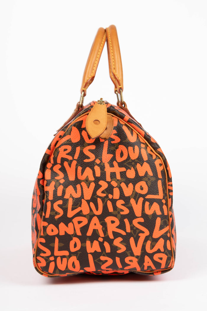 SUPER RARE Louis Vuitton x Stephen Sprouse Orange Graffiti Speedy 30cm