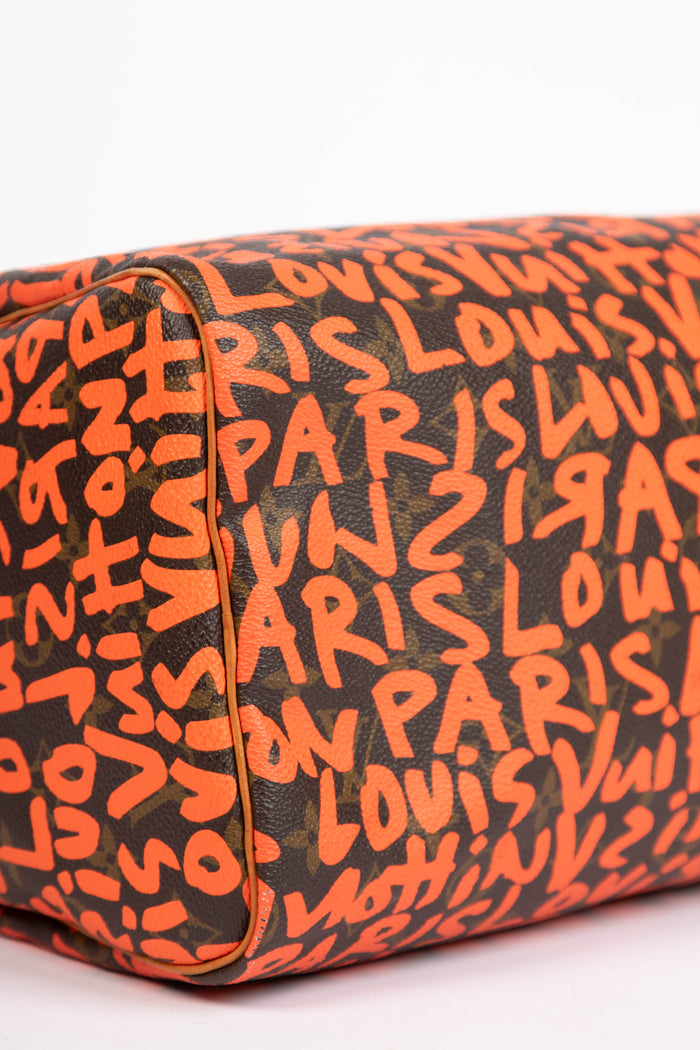 SUPER RARE Louis Vuitton x Stephen Sprouse Orange Graffiti Speedy 30cm
