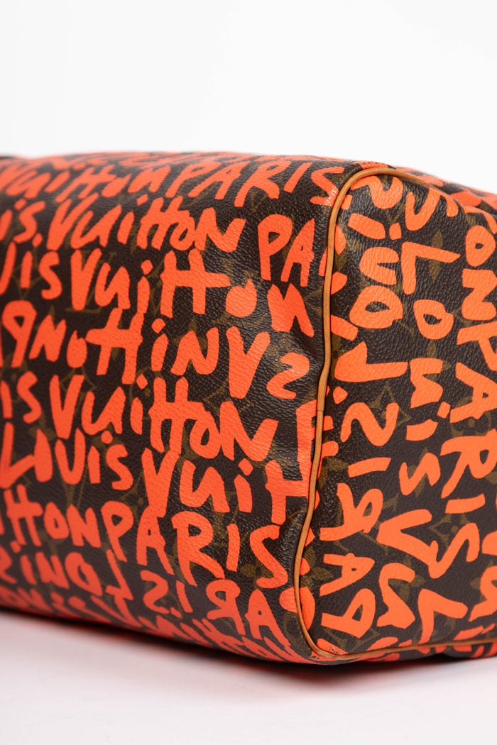SUPER RARE Louis Vuitton x Stephen Sprouse Orange Graffiti Speedy 30cm
