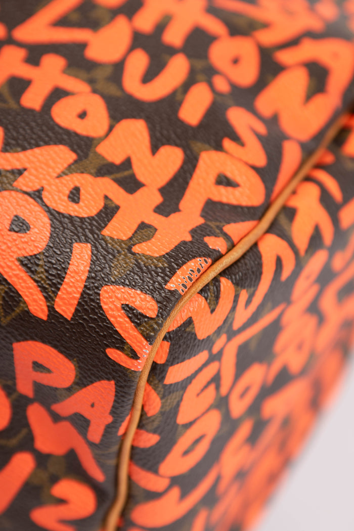 SUPER RARE Louis Vuitton x Stephen Sprouse Orange Graffiti Speedy 30cm