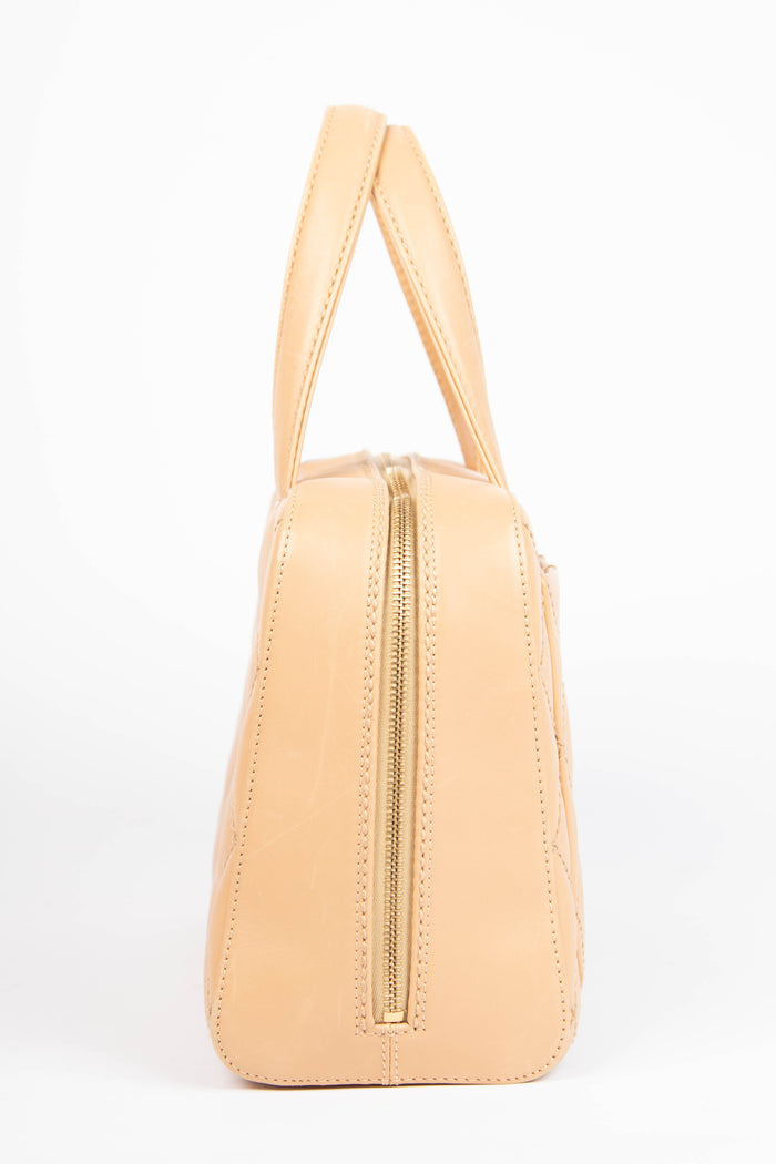 Vintage Chanel Beige Wild Stitch Top Handle Bag