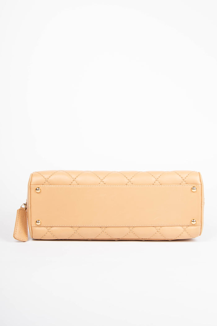 Vintage Chanel Beige Wild Stitch Top Handle Bag