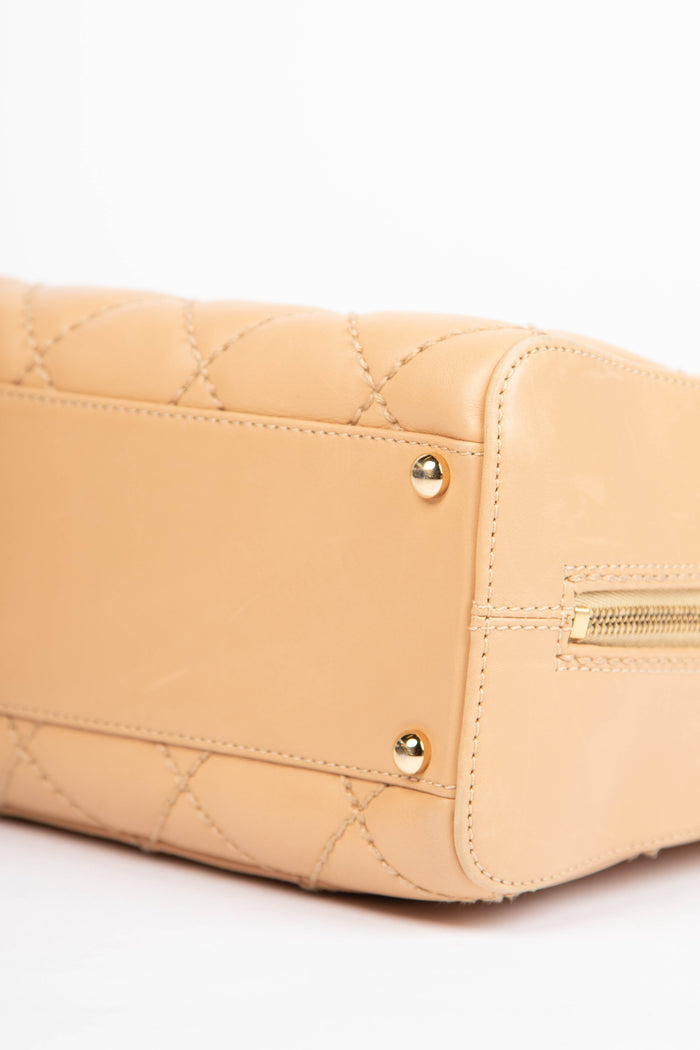 Vintage Chanel Beige Wild Stitch Top Handle Bag