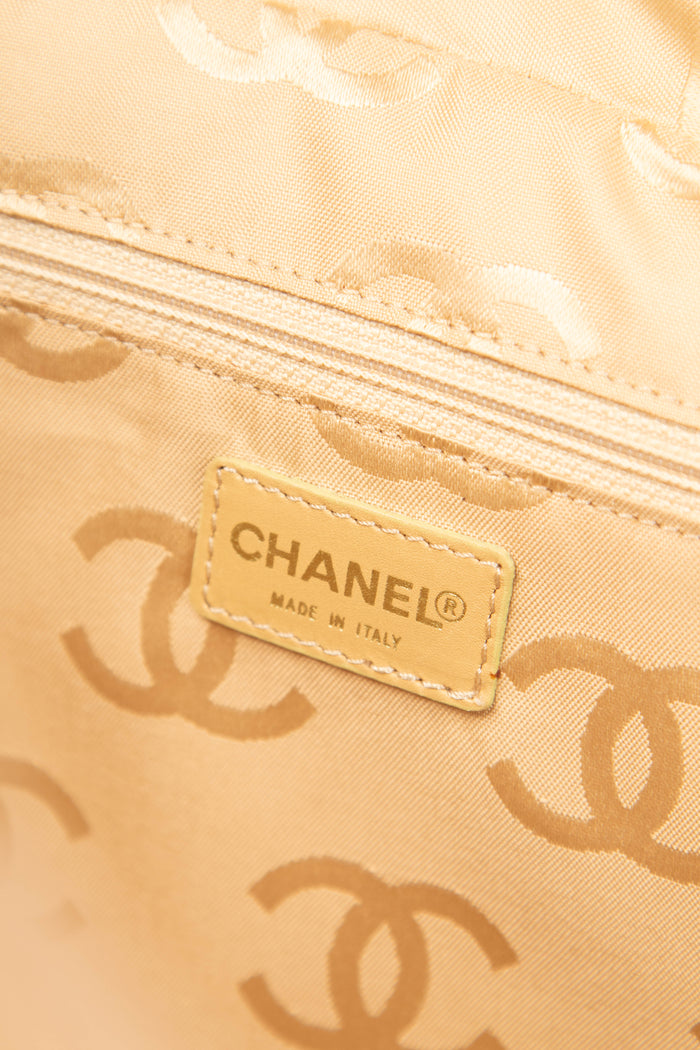 Vintage Chanel Beige Wild Stitch Top Handle Bag