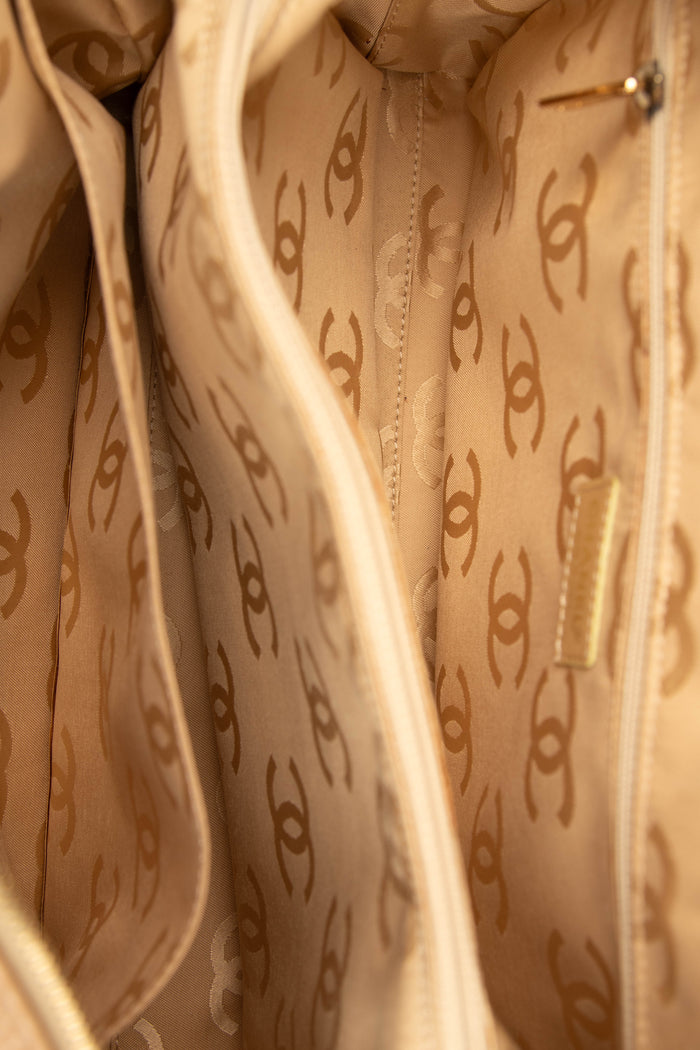 Vintage Chanel Beige Wild Stitch Top Handle Bag